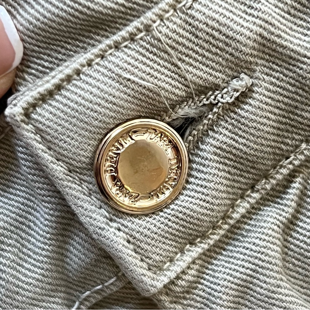 SOLD🛑ZARA High Waisted Khaki "Paperbag"
Baggy Ankle Jeans Olive Green Sz 2 - Picture 5 of 12
